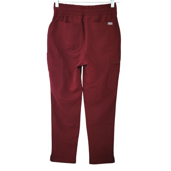 Figs Yola High-Waisted Pant Womens Size XS Petite Burgundy NWT - Picture 2 of 7